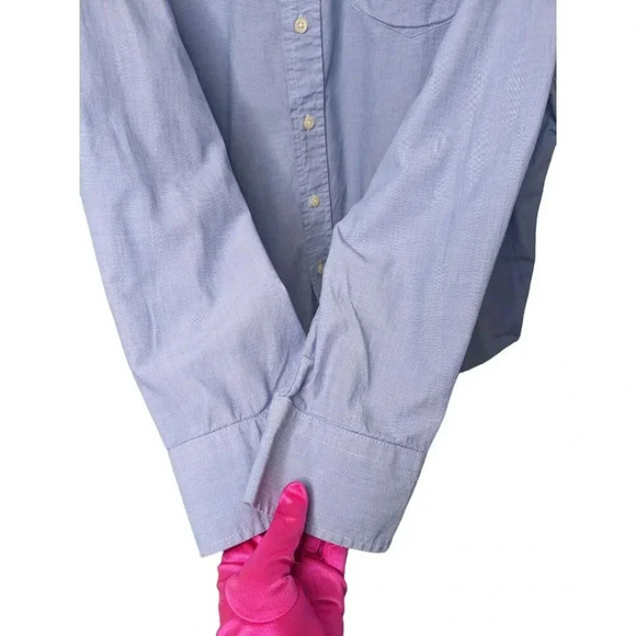 U.S. Polo Assn. Mens 100% Cotton Blue Button Down Long Sleeve Casual Shirt Sz XL - Picture 7 of 16